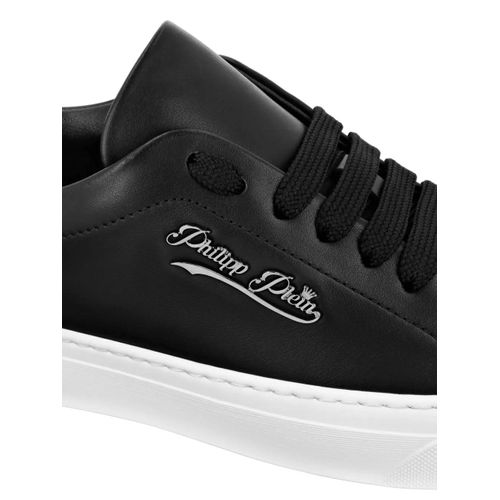 Philipp Plein Baskets En Cuir À Imprimé Signature - Noir