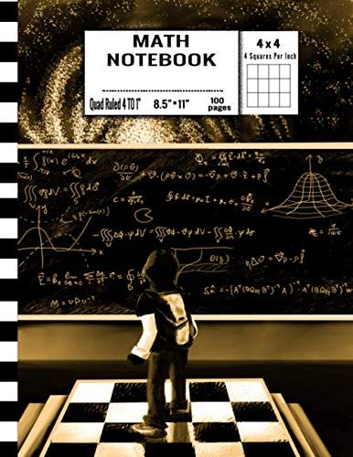 Math Notebook: Math Notebook Graph Paper , Workbook For Math/Notebook For Children, Students, Friends, Girls, Boys, Kids ( Quad Ruled 4 Squares Per Inch ) 100 Pages