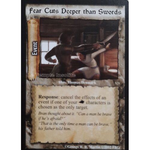 Carte A Game Of Thrones Ccg - Fear Cuts Deeper Than Swords S#29