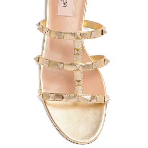 Valentino Garavani Sandales Rockstud - Or