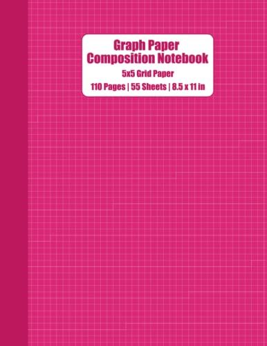 Pink Lemonade 5x5 Grid Graph Paper Composition Notebook: 110 Pages, 55 Sheets, 8.5" X 11", Graph Paper For Designing/Writing/Mapping/Drawing/Journalling & Math/Science/Accounting/Engineering Students