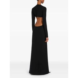 Max Mara Robe Longue Fumana À Découpes - Noir