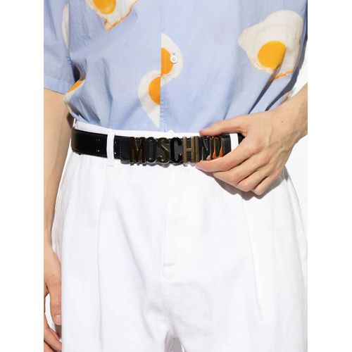 Moschino Ceinture À Détail De Logo - Noir