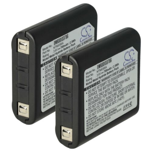 vhbw 2x Batterie compatible avec Motorola Talkabout T465, T461, T4800, T460, T4900, T500, T480, T400, T280 radio talkie-walkie (700mAh, 3,6V, NiMH)