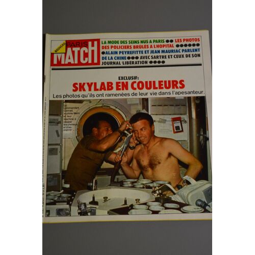 Paris Match N° 1262 : Exclusif : Skylab En Couleurs . La Chine Par Jean Mauriac Et Alain Peyrefitte ; Seins Nus À Paris ; Avec J.P. Sartre.