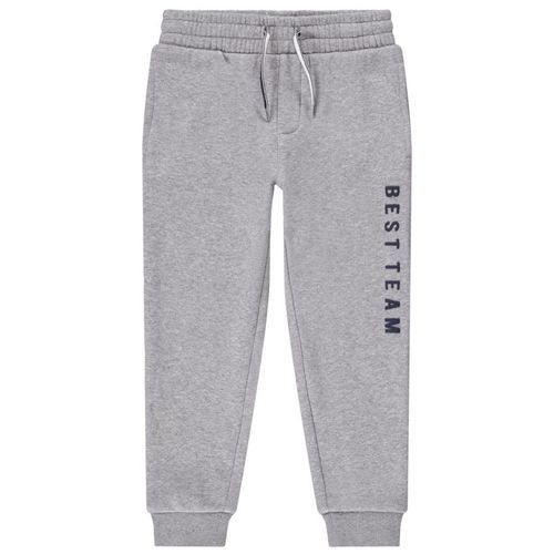 Jogging Printé Et Doublé Sherpa Pour Garçon - Gris Chiné