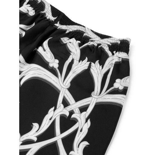Versace Short Acanthus Leaves En Soie - Noir