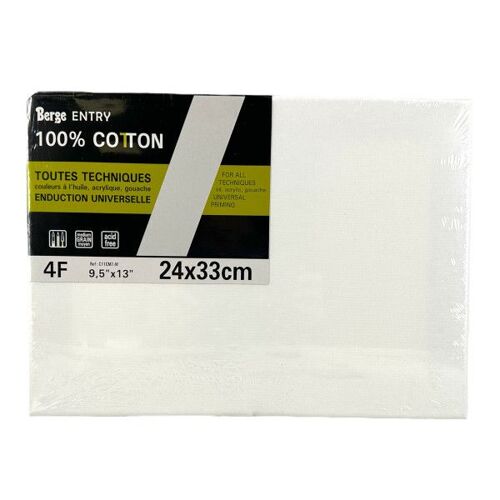 Châssis - Toile - 24x33cm - 4f - Coton - Acrylique - Huile - Gouache - Berge Entry