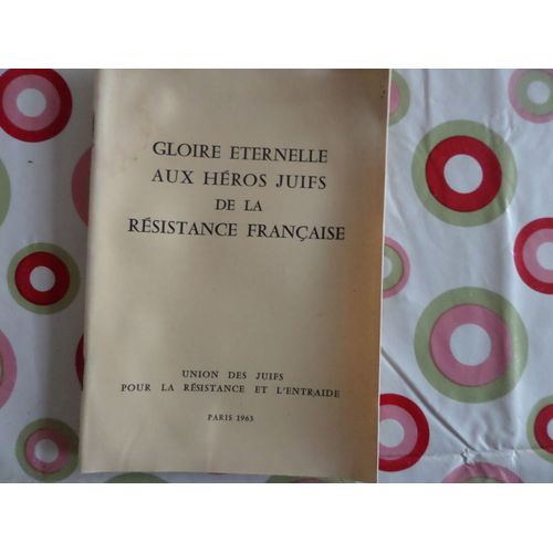 Gloire  Eternelle  Aux  Heros  Juifs  De  La  Resistance  Francaise 1963 
