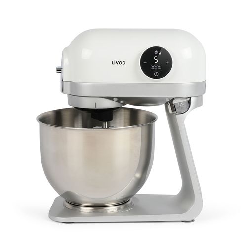livoo - robot pâtissier multifonction 5l 1200w blanc - dop234