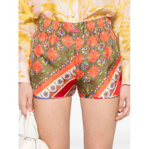 Pucci Short En Soie À Imprimé Festa - Vert