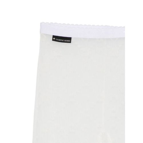 Marine Serre Collants En Mesh Floqué - Blanc