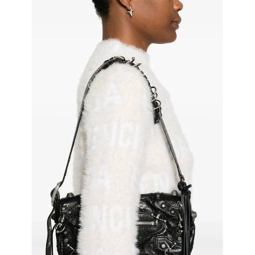Balenciaga Pull À Logo En Jacquard - Blanc