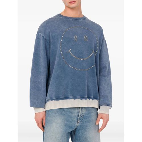 Moschino Sweat Smiley À Visages Cloutés - Bleu