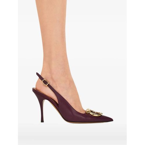 Ferragamo Escarpins Gancini 95 Mm En Cuir - Rouge