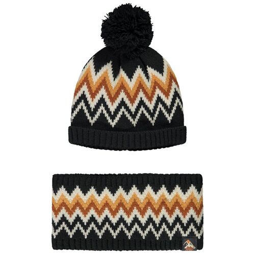 Ensemble 2 pièces tricoté zigzag pour bébé garçon - Charbon