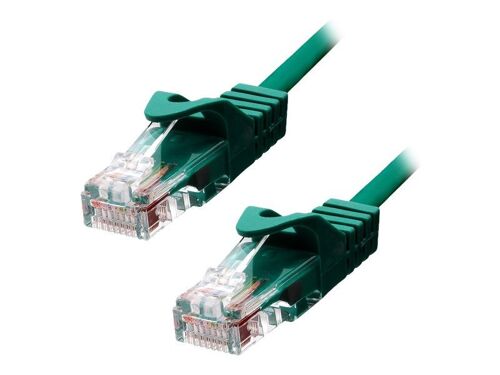 ProXtend - Cordon de raccordement - RJ-45 (M) pour RJ-45 (M) - 50 cm - 5.4 mm - UTP - CAT 5e - IEEE 802.3at - moulé, sans crochet, bloqué - vert
