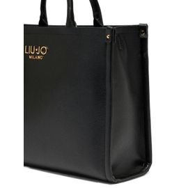 LIU JO sac à main médium à plaque logo - Noir