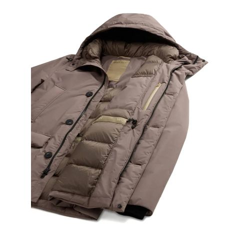 Woolrich Veste Boutonnée À Capuche - Marron