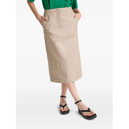 Yves Salomon Jupe Crayon En Cuir - Tons Neutres