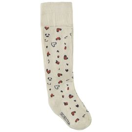 Paire De Collants Épais Motif Tacheté C?Urs Pour Bébé Fille - Ecru