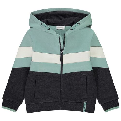 Gilet Molleton Effet Color Block À Capuche Pour Garçon - Charbon
