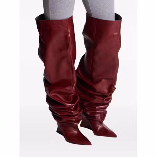 Balmain Cuissardes Compensées 95 Mm À Fronces - Rouge