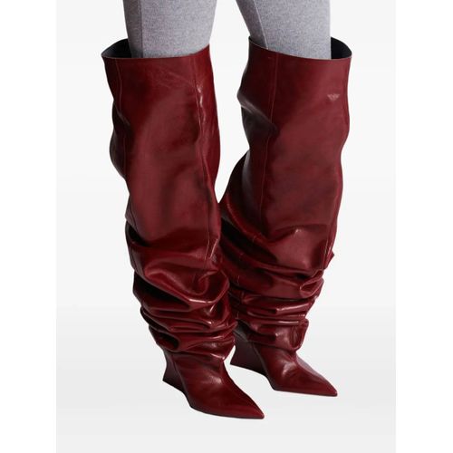 Balmain Cuissardes Compensées 95 Mm À Fronces - Rouge