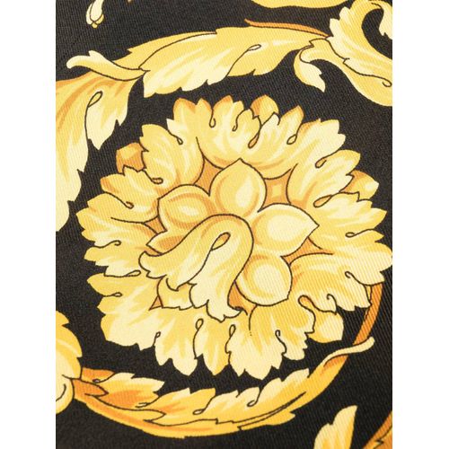 Versace Short En Soie À Imprimé Barocco - Noir