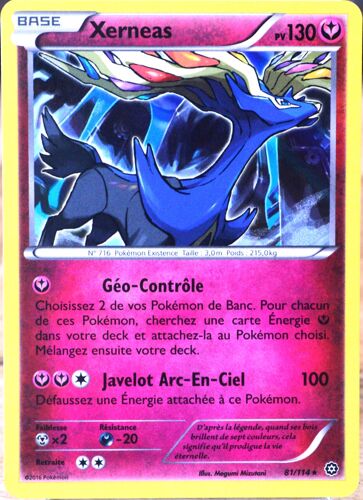 Carte Pokémon 81/114 Xerneas 130 Pv - Holo Xy - Offensive Vapeur Neuf Fr