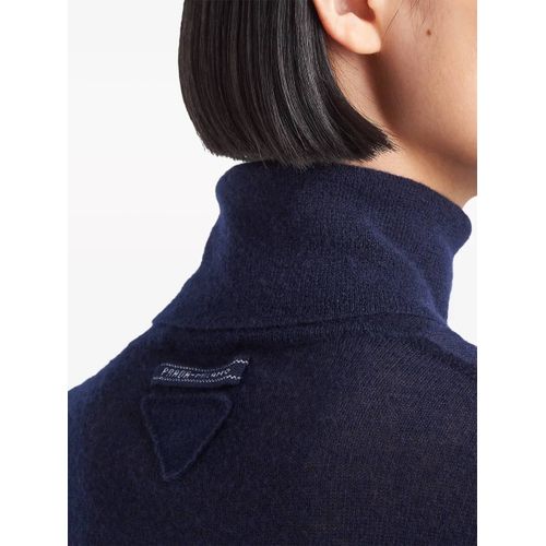 Prada Pull En Cachemire À Col Roulé - Bleu