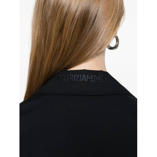 Patrizia Pepe robe portefeuille à coupe mi-longue - Bleu