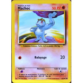 Carte Pokémon 52/102 Machoc 50 Pv Set De Base Neuf Fr
