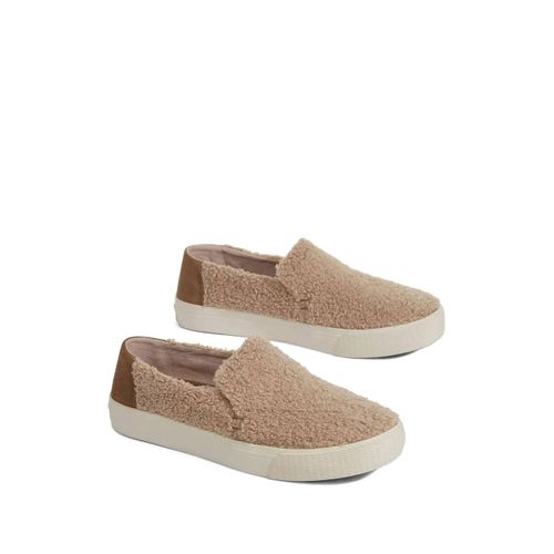 Toms Baskets En Peau Lainée À Design Sans Lacets Sunset - Tons Neutres