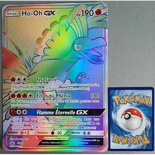 Carte Pokémon Sm80 Ho-Oh Gx Jumbo 190 Pv - Full Art Promo Neuf Fr