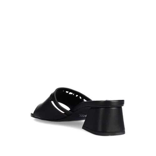 Karl Lagerfeld Sandales Ouvertes À Talon Épais - Noir