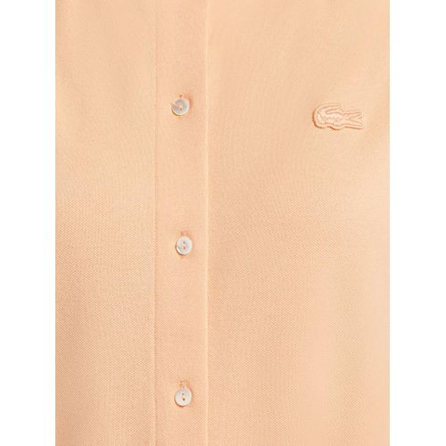 Lacoste Robe En Coton À Patch Logo - Orange