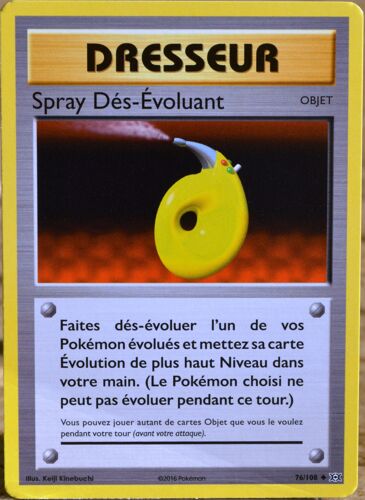 Carte Pokémon 76/108 Spray Dés-Evoluant Xy - Evolutions  Neuf Fr