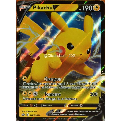Carte Pokémon Swsh061 Pikachu V 190 Pv Promo Neuf Fr