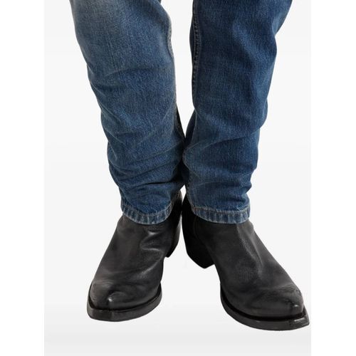 Prada Jean Cigarette À Effet Délavé - Bleu