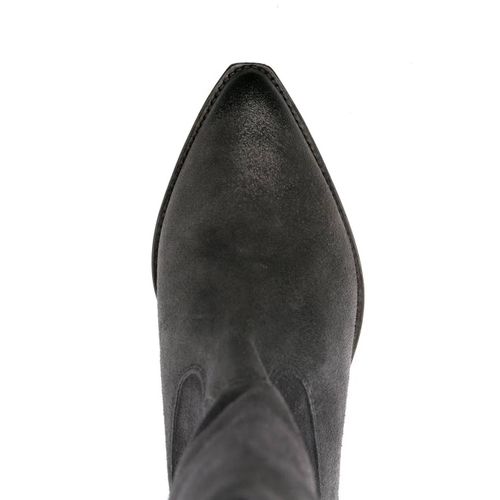 Isabel Marant Bottines En Cuir À Talon Cubain - Gris