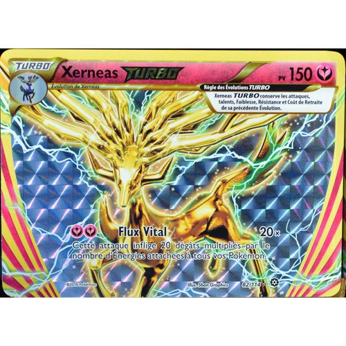 Carte Pokémon 82/114 Xerneas Turbo 150 Pv - Turbo Xy - Offensive Vapeur Neuf Fr