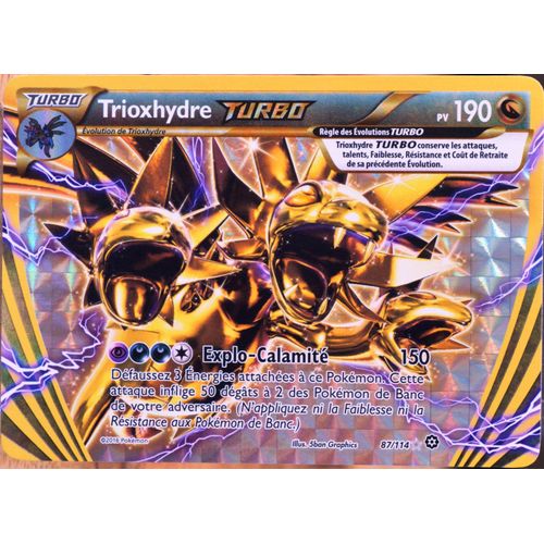 Carte Pokémon 87/114 Trioxhydre Turbo 190 Pv - Turbo Xy - Offensive Vapeur Neuf Fr