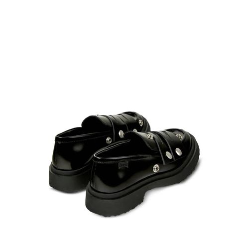Camper Mocassins En Cuir À Plateforme - Noir