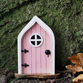 Porte De Fenêtre Miniature En Bois, Statue De Jardin, Décoration Créative