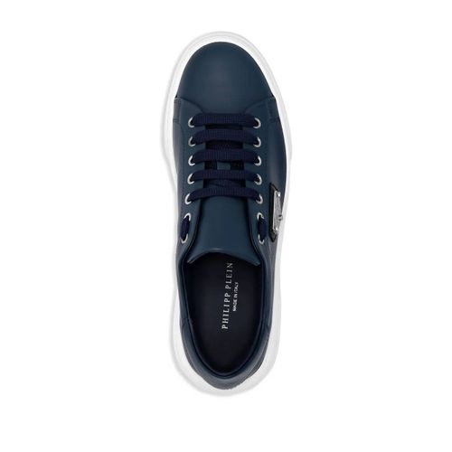 Philipp Plein Baskets En Cuir - Bleu