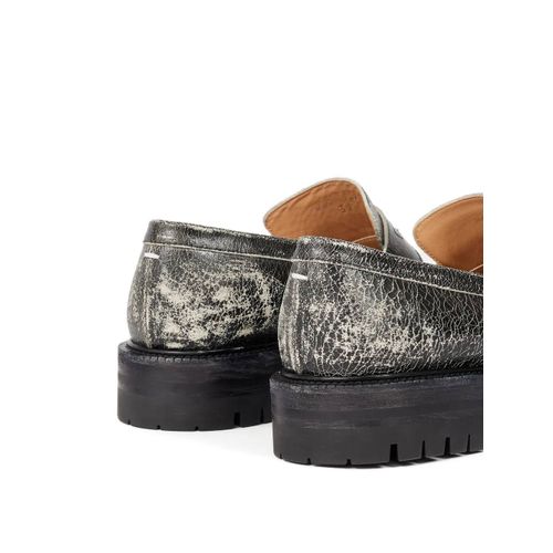 Maison Margiela Mocassins Taby County À Effet Craquelé - Noir