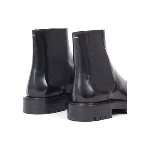 Maison Margiela Bottines En Cuir À Bout Tabi - Noir