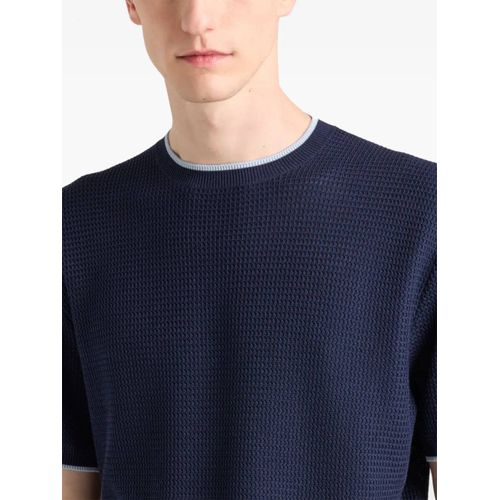 Prada Pull À Manches Courtes - Bleu