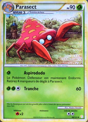 Carte Pokémon 48/123 Parasect 90 Pv Heartgold Soulsilver Neuf Fr